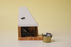 画像2: Lundbyドールハウス/ミニチュア家具 暖炉セット (2)