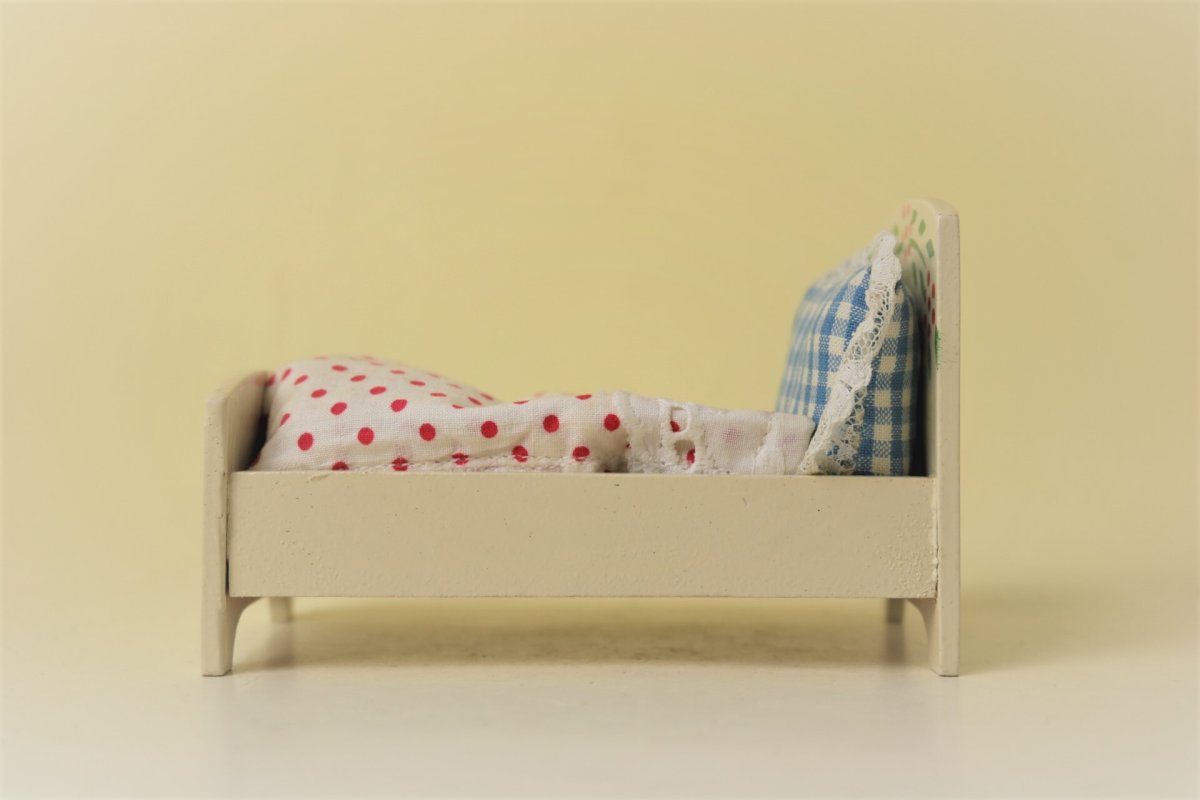 画像5: Lundbyドールハウス/ミニチュア家具 ベッド＆布団セット (5)