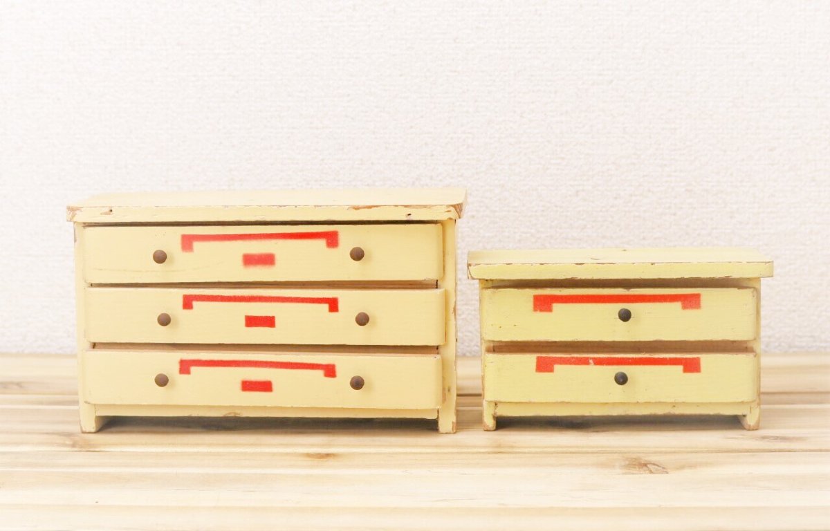 画像13: 北欧アンティークトーイ/3段チェスト　 (13)