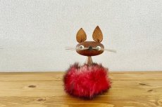 画像1: 北欧チークオブジェ/ファーうさぎ ファーラビット (1)