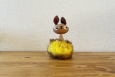 画像1: 北欧チークオブジェ/ファーうさぎ ファーラビット (1)
