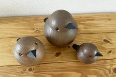 画像7: Novoform Sparrows Family/ノヴァフォーム スズメの親子(スモーク) (7)