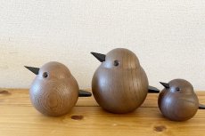 画像2: Novoform Sparrows Family/ノヴァフォーム スズメの親子(スモーク) (2)
