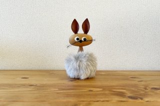 北欧チークオブジェ/ファーラビット - 北欧雑貨と北欧食器の通販サイト