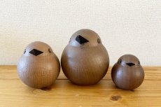 画像1: Novoform Sparrows Family/ノヴァフォーム スズメの親子(スモーク) (1)