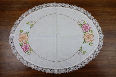 画像1: 北欧刺繍　センタークロス/フラワー