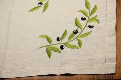 画像1: 北欧刺繍　センタークロス/オリーブ