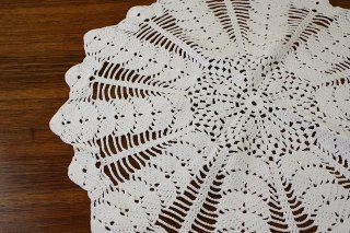 極細白いレースドイリービンテージ 極細白いレースドイリービンテージ 極細白いレースドイリー