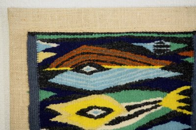 画像1: 北欧織物　フレミッシュ織　フィッシュ