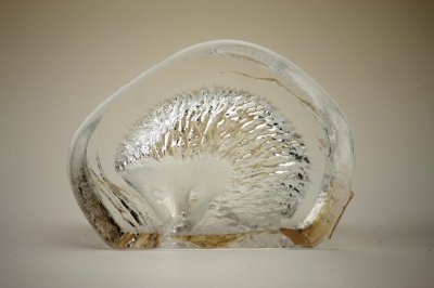 画像1: 北欧ガラスオブジェ/ハリネズミ　26