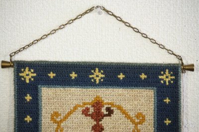 画像1: 北欧ツヴィスト刺繍タペストリー　てんびん