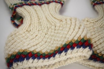 画像3: 北欧手編みのミトン手袋　　