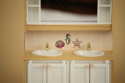 画像1: ドールハウス　ミニチュア/Lundby洗面シンク