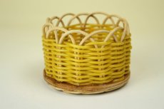 画像1: 北欧雑貨　籐のグラスホルダー (1)