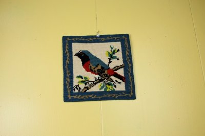 画像2: 北欧　ツヴィスト刺繍タペストリー/野鳥