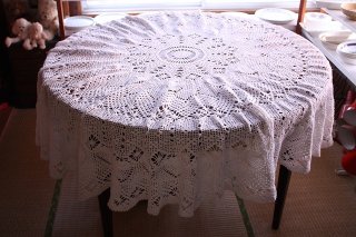 レース編み ベッドカバー