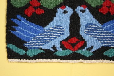 画像1: 北欧織物　フレミッシュ織/ブルーバード
