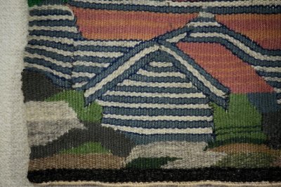 画像2: 北欧織物　フレミッシュ織　風景