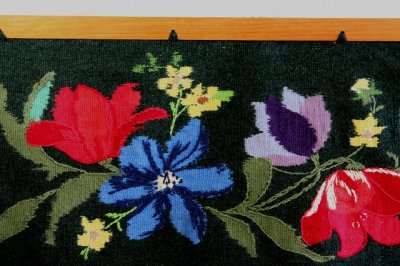 画像3: 北欧織物　フレミッシュ織　花（大）
