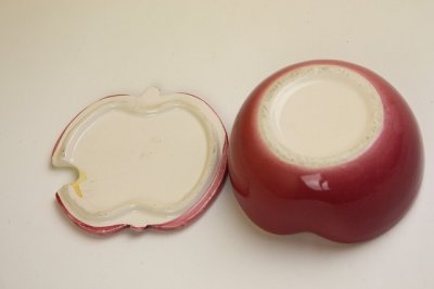 画像2: 北欧セラミック/りんごのジャムポット