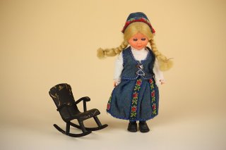 アンティークドール 男の子人形 民族衣装風 木製人形・ドール / 民族衣装・スウェーデンリング / 男の子