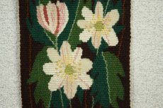画像3: 北欧　フレミッシュ織/白い花 (3)