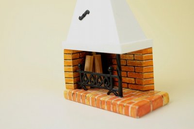 画像1: ドールハウス　ミニチュア/Lundby　暖炉