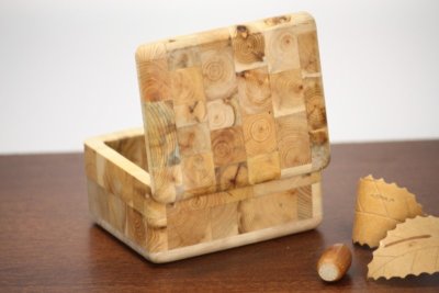 画像2: 北欧手作り　ねずの木の木箱　（Ｍ）