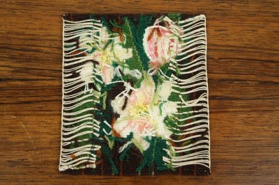画像3: 北欧　フレミッシュ織/白い花