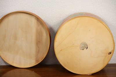 画像3: 北欧木箱　木製小物入れ　（花柄丸）