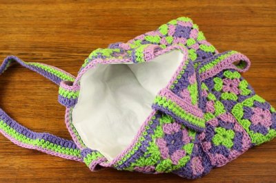 画像2: 北欧 モチーフ編みバッグ