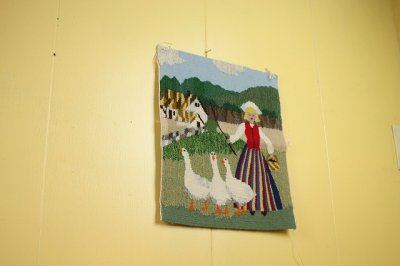 画像2: 北欧織物　フレミッシュ織/あひると女の子