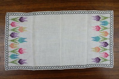 画像1: 北欧刺繍　センタークロス/チューリップ