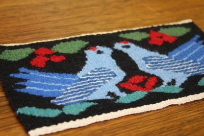 画像2: 北欧織物　フレミッシュ織/ブルーバード