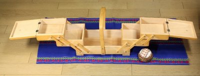 画像2: 北欧のヴィンテージ木製ソーイングボックス