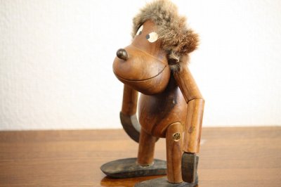 画像1: 北欧 木のものオブジェ モンキー　