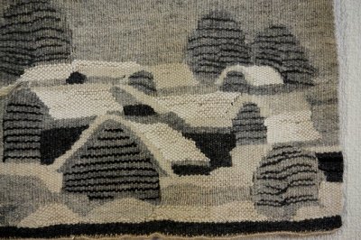 画像3: 北欧織物　フレミッシュ織　雪景色