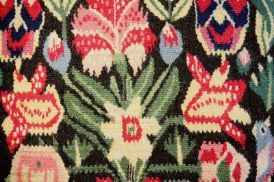 画像1: 北欧刺繍クッション　フレミッシュ織/スコーネ36