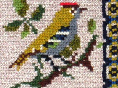 画像2: ツヴィスト刺繍タペストリー　鳥　Ｙ