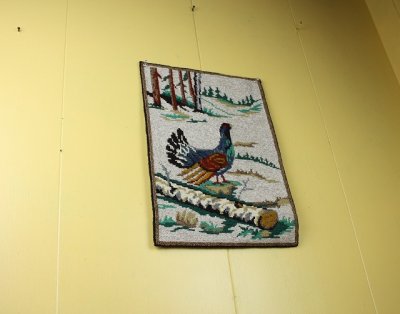 画像2: 北欧 ツヴィスト刺繍タペストリー/森の鳥