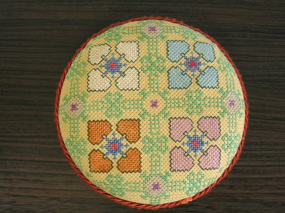 画像1: 北欧刺繍スツール（Ｓ）