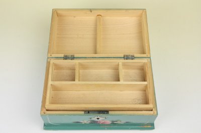画像2: 北欧木箱　裁縫箱/ソーイングボックス