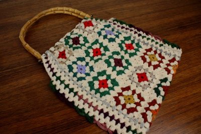画像3: 北欧 モチーフ編みバッグ
