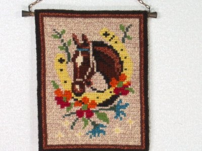 画像1: ツヴィスト刺繍タペストリー　馬　ＢＲ