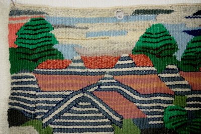 画像1: 北欧織物　フレミッシュ織　風景