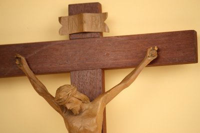 画像1: 北欧　木のものオブジェ　クロス/ 十字架