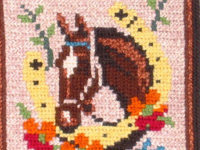 画像2: ツヴィスト刺繍タペストリー　馬　ＢＲ