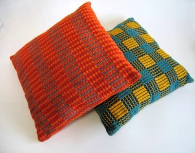 画像2: 手織　北欧織物クッションＧ　