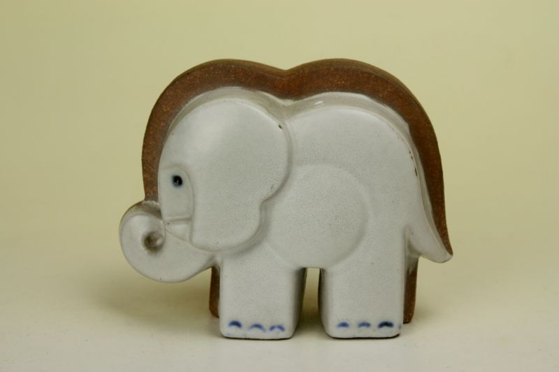 少々訳あり【希少】リサラーソン 象の親子 置物 子連れの象