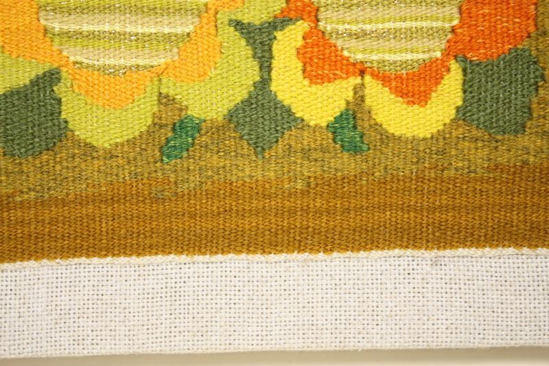 北欧織物 フレミッシュ織/花のパネル （木枠入り） 北欧刺繍と織物の店